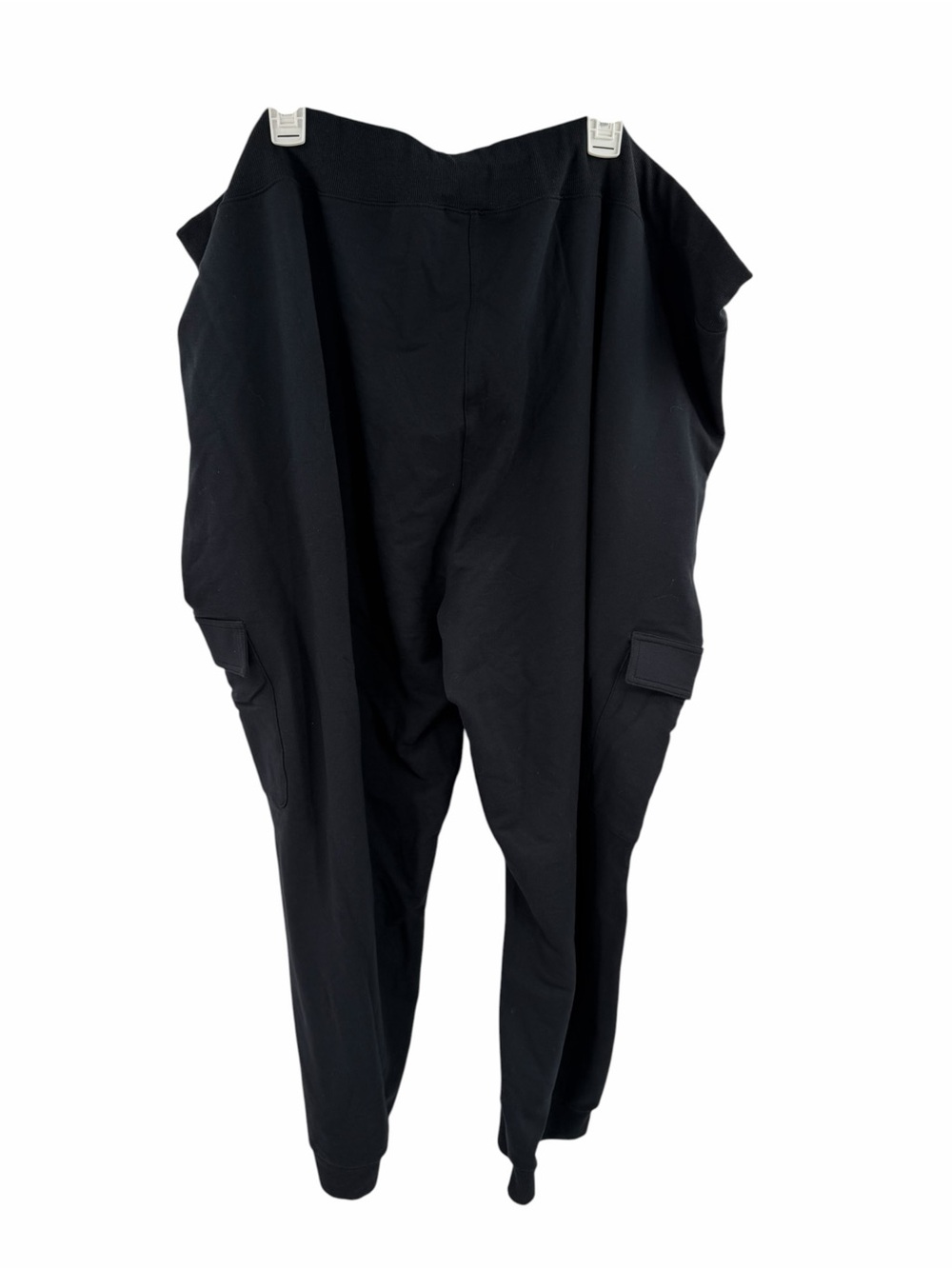 Susan Graver Weekend Brushed Back Knit Jogger Pants Fleece Lined Cargo 4X